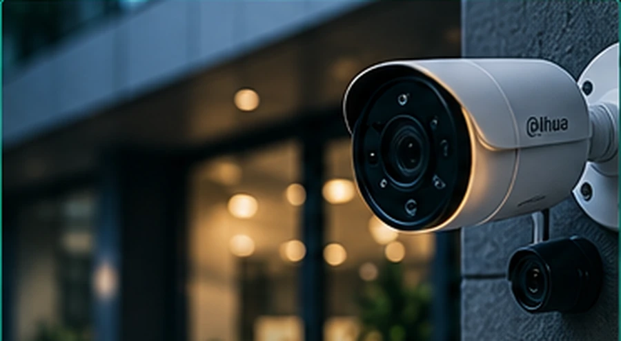 Cámara de videovigilancia instalada en una empresa